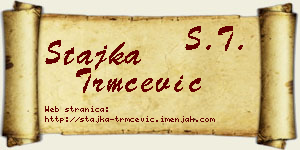 Stajka Trmčević vizit kartica